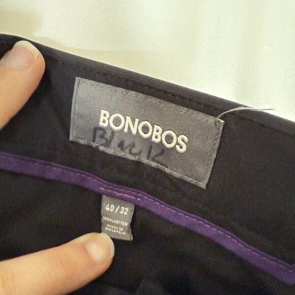 Bonobos Tuesday Pants Men's 40x32 Black Straight Leg Dress Pants Flawed - Picture 4 of 11